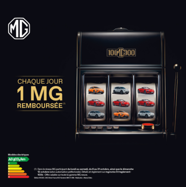 Du 6 au 31 octobre, commandez votre MG neuve et tentez de vous la faire rembourser ! (1)